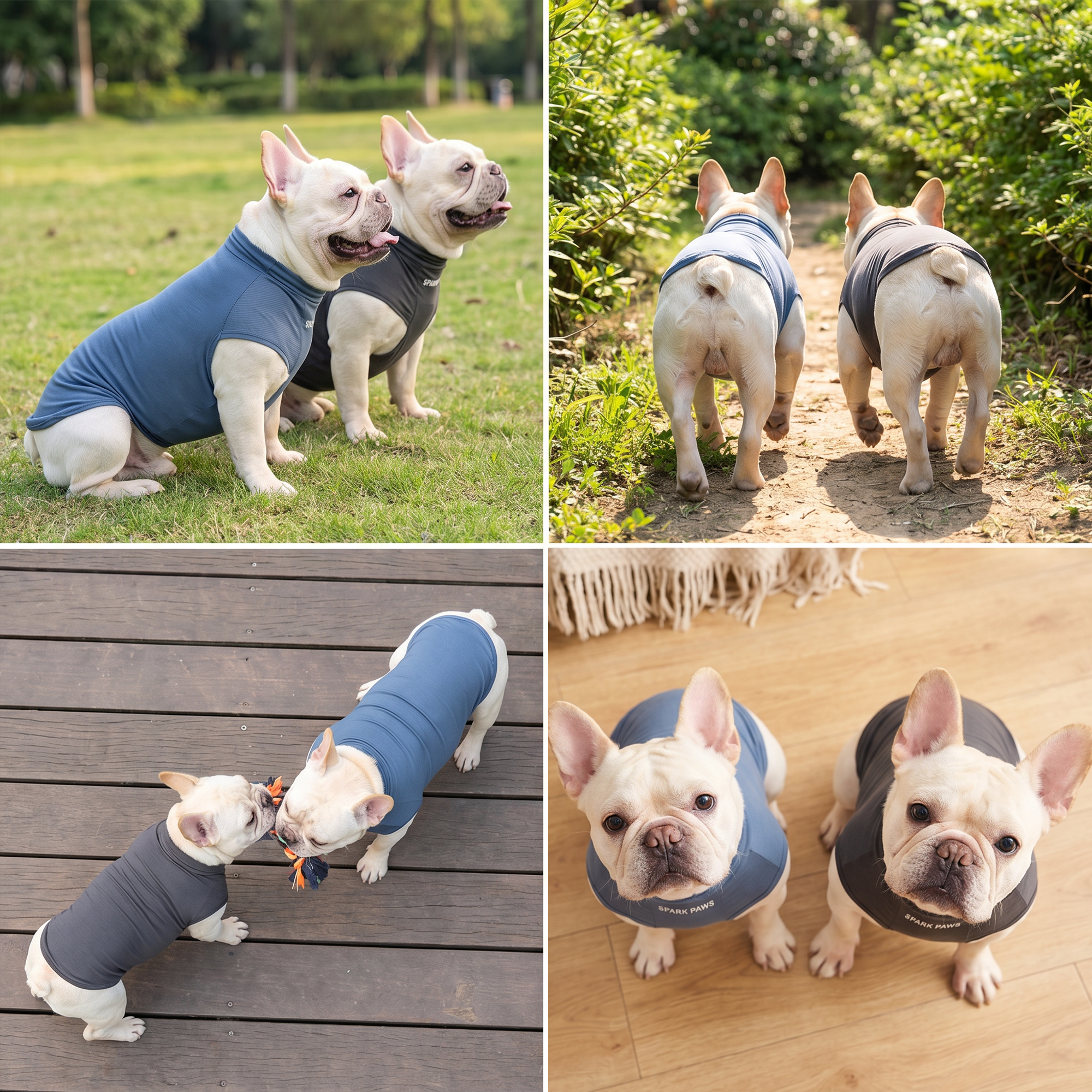 Sunblock Dog T-Shirt (2-pack) - Dark Grey Navy Blue - Image 8