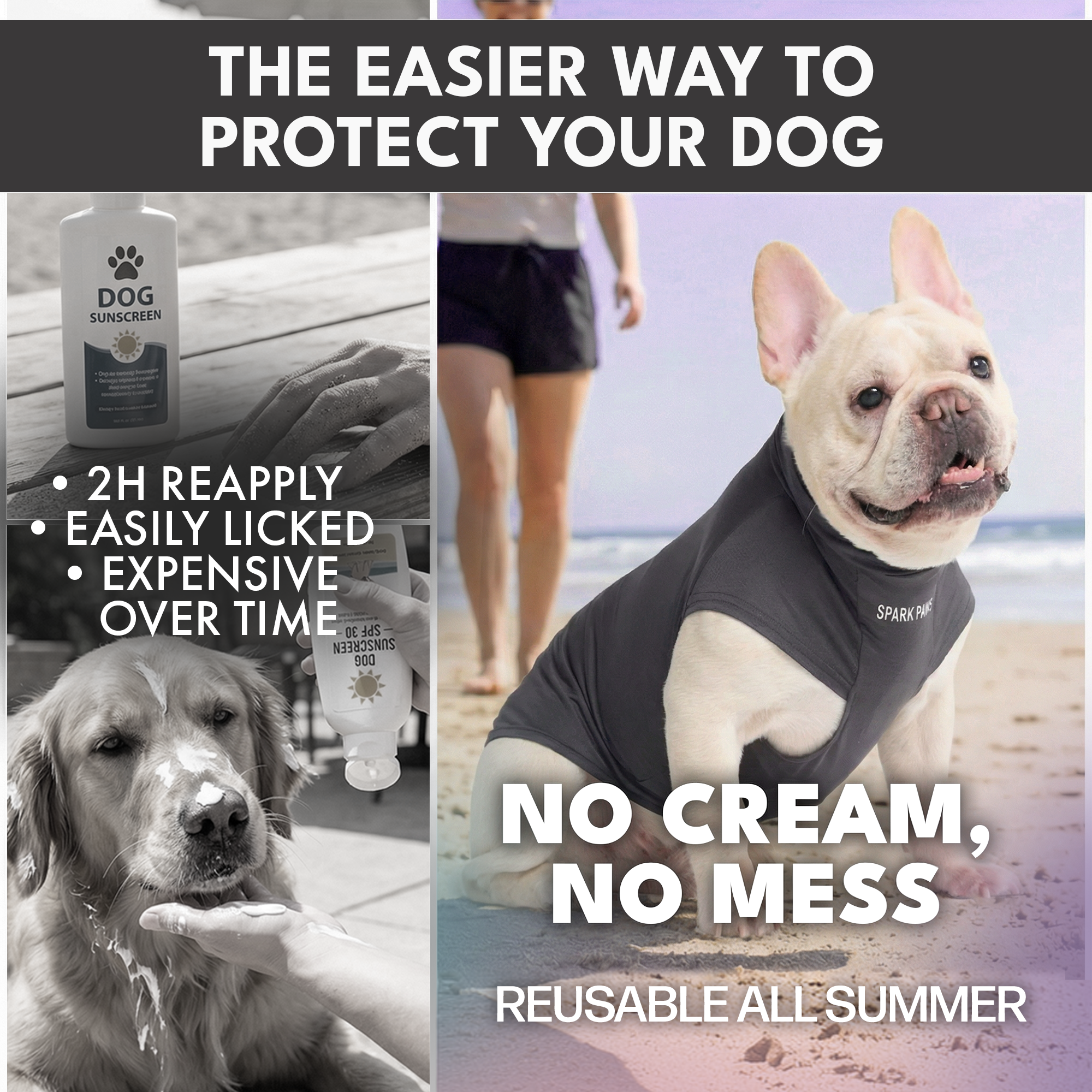Sunblock Dog T-Shirt (2-pack) - Dark Grey Navy Blue - Image 7