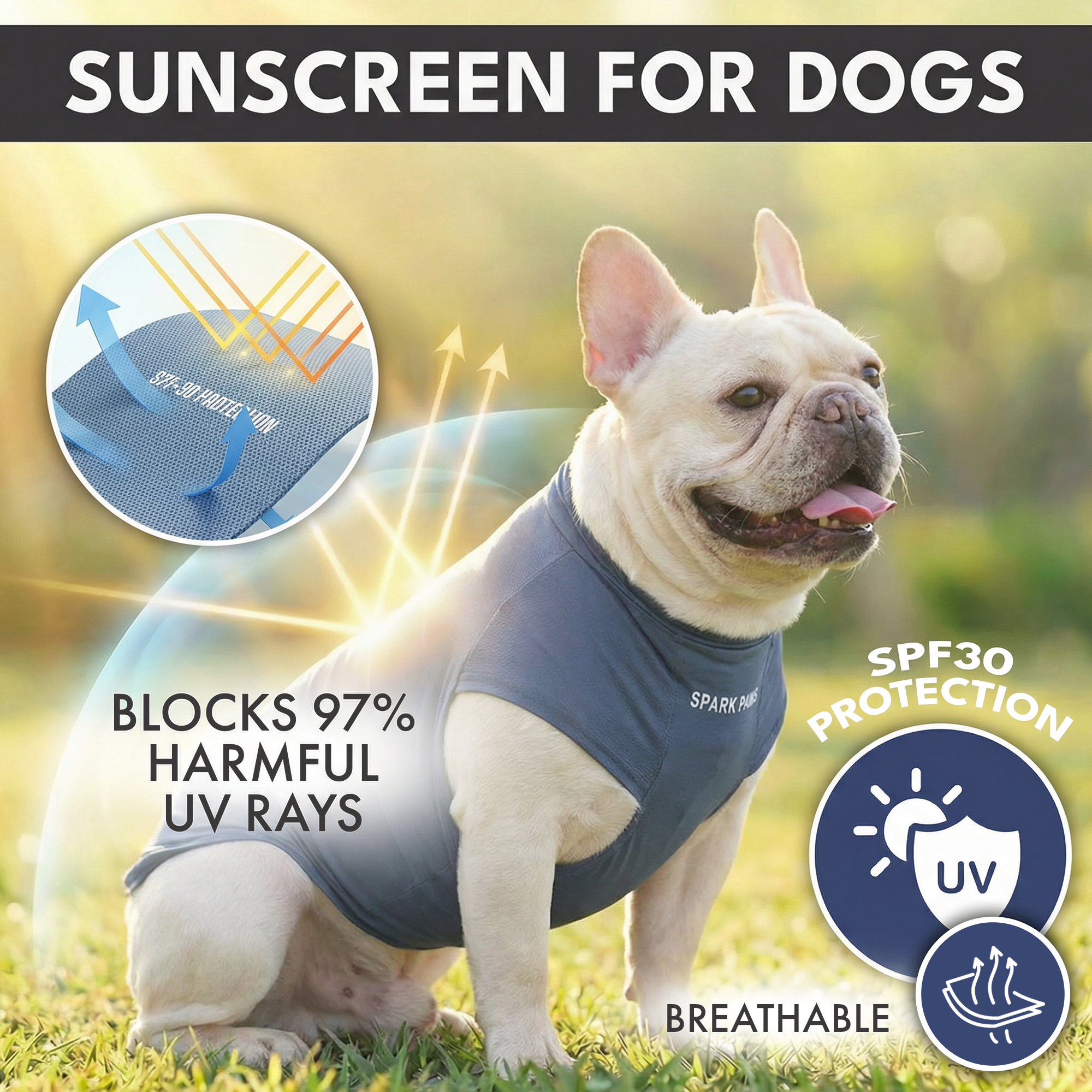 Sunblock Dog T-Shirt (2-pack) - Dark Grey Navy Blue - Image 5
