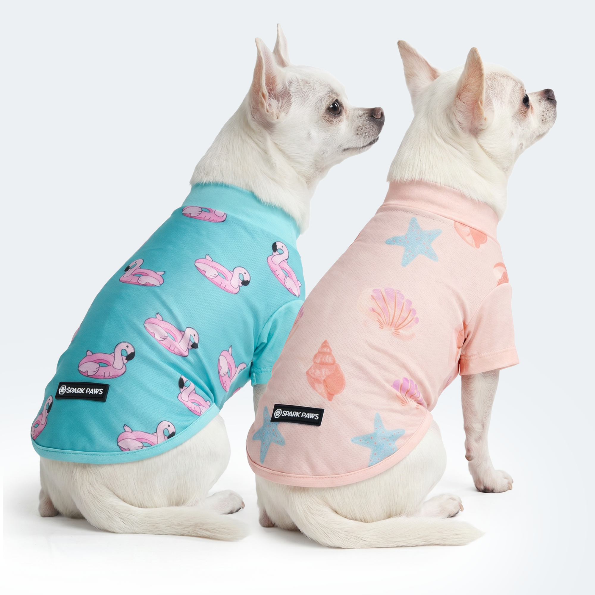 Sunblock Dog T-Shirt (2-pack) - Flamingo Seashell - Image 2
