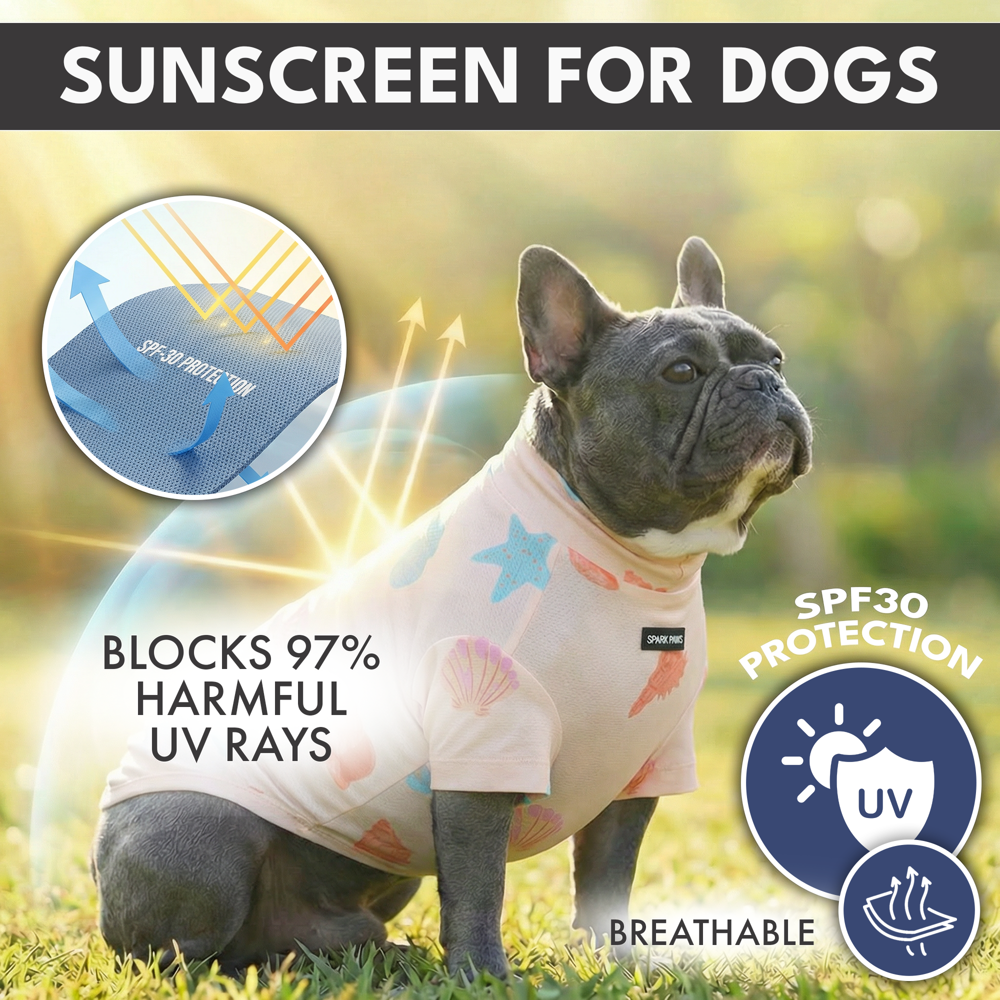 Sunblock Dog T-Shirt (2-pack) - Flamingo Seashell - Image 5