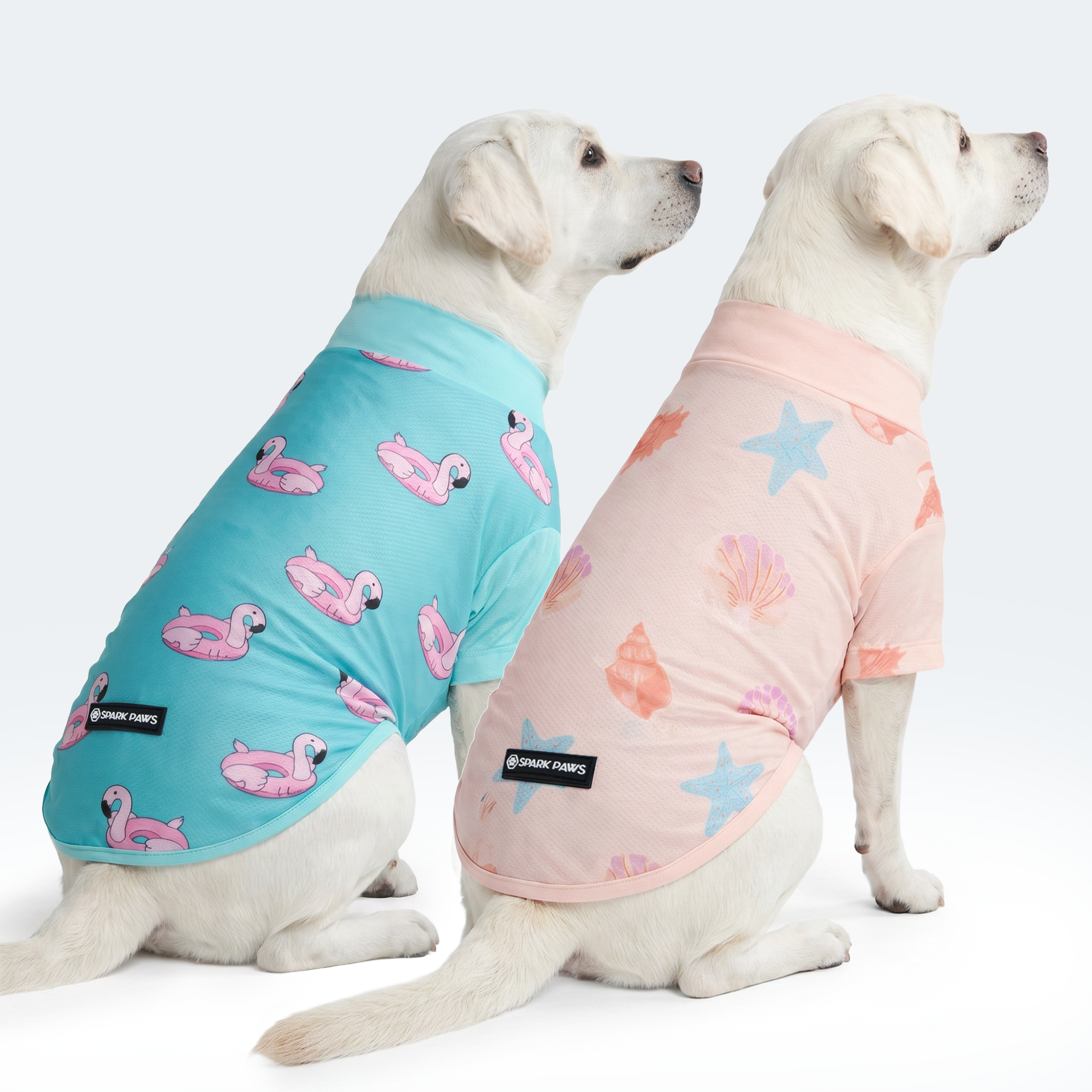 Sunblock Dog T-Shirt (2-pack) - Flamingo Seashell - Image 4