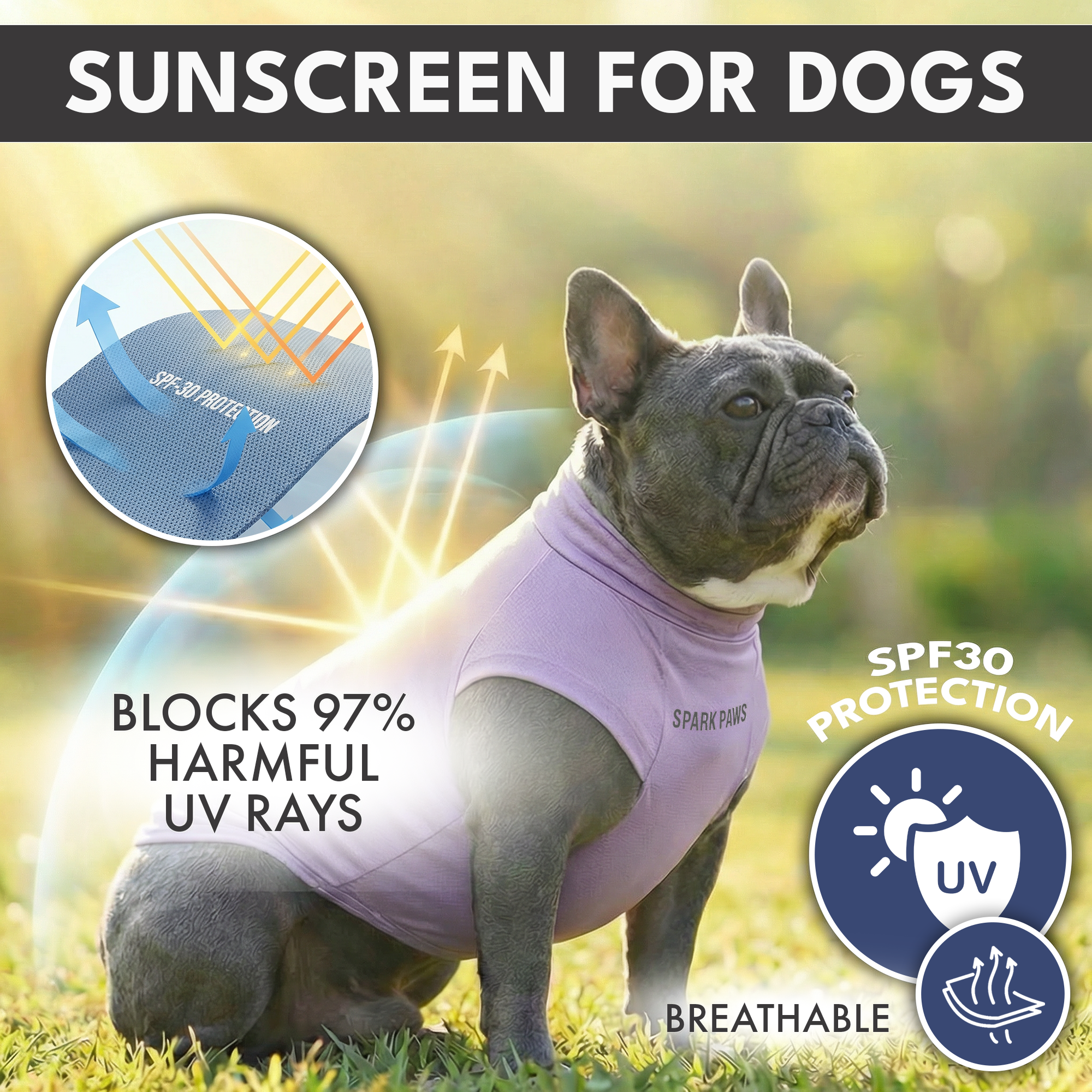 Sunblock Dog T-Shirt (2-pack) - Pink Purple - Image 5