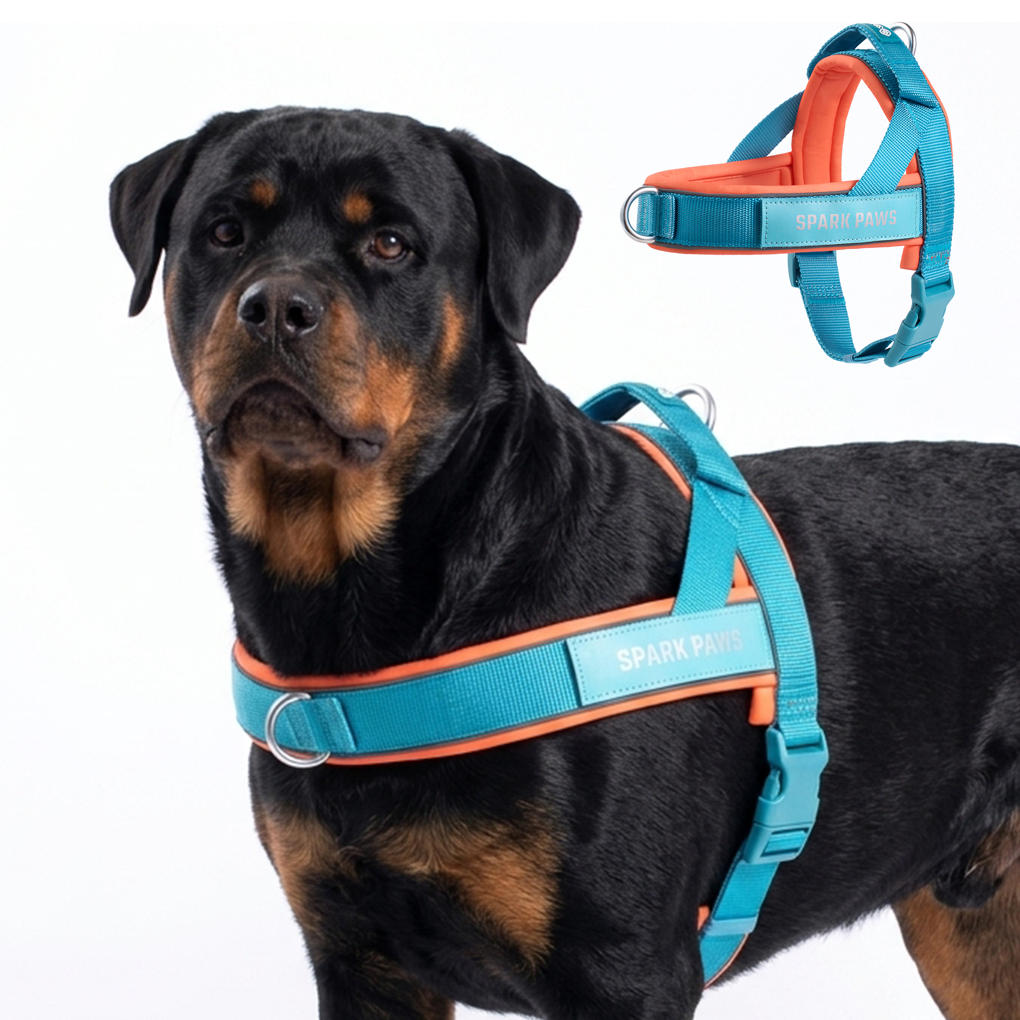 Grab & Go Harness - Teal & Apricot - Image 7