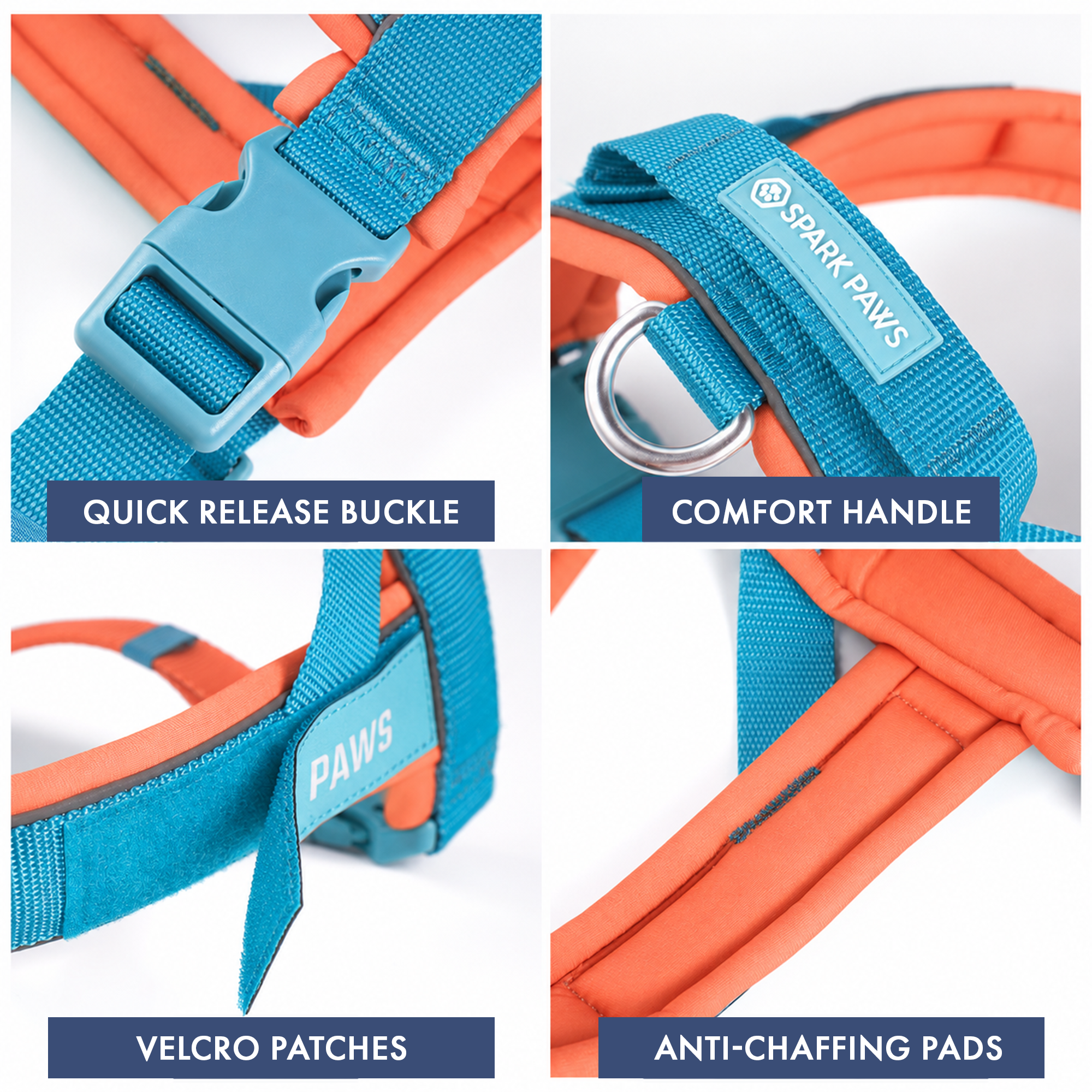 Grab & Go Harness - Teal & Apricot - Image 12