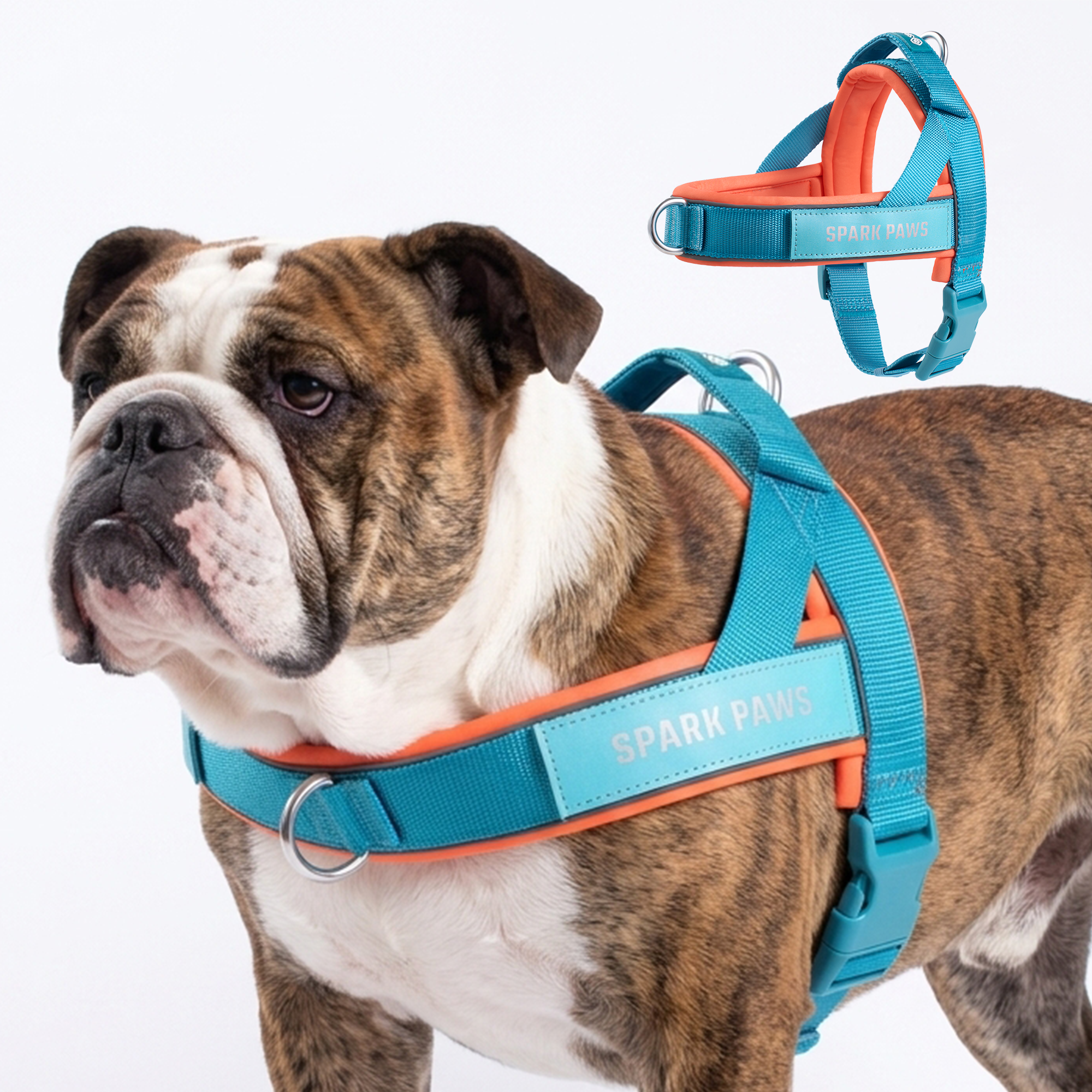 Grab & Go Harness - Teal & Apricot - Image 5
