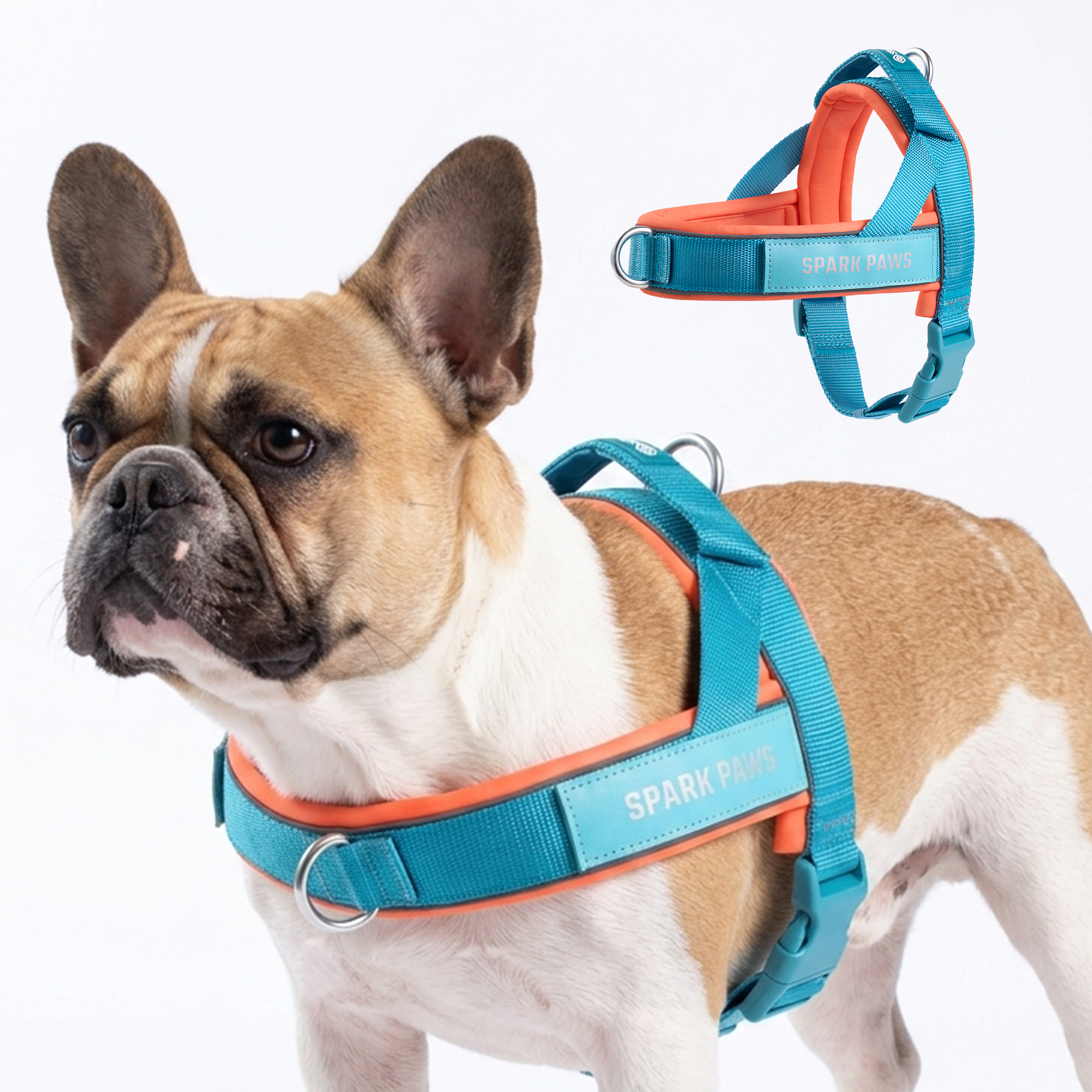Grab & Go Harness - Teal & Apricot - Image 4
