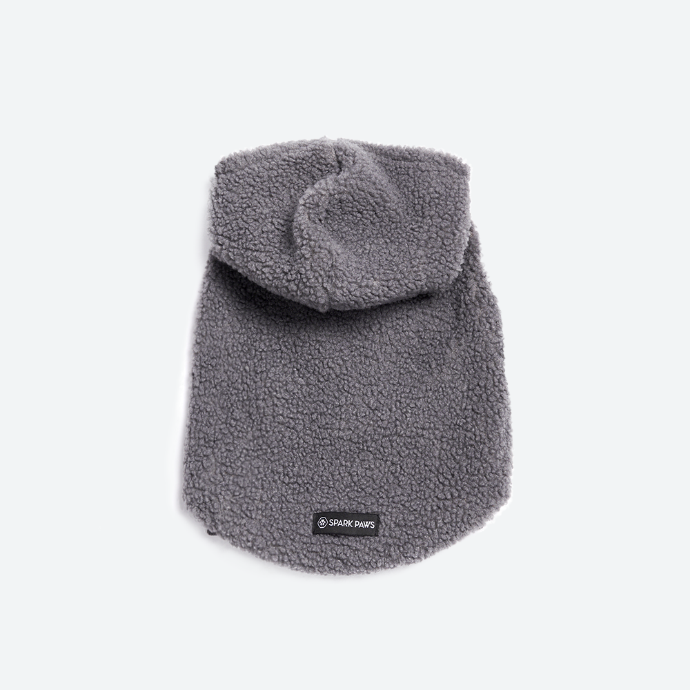 Teddy Sherpa Jacket - Grey - Image 9