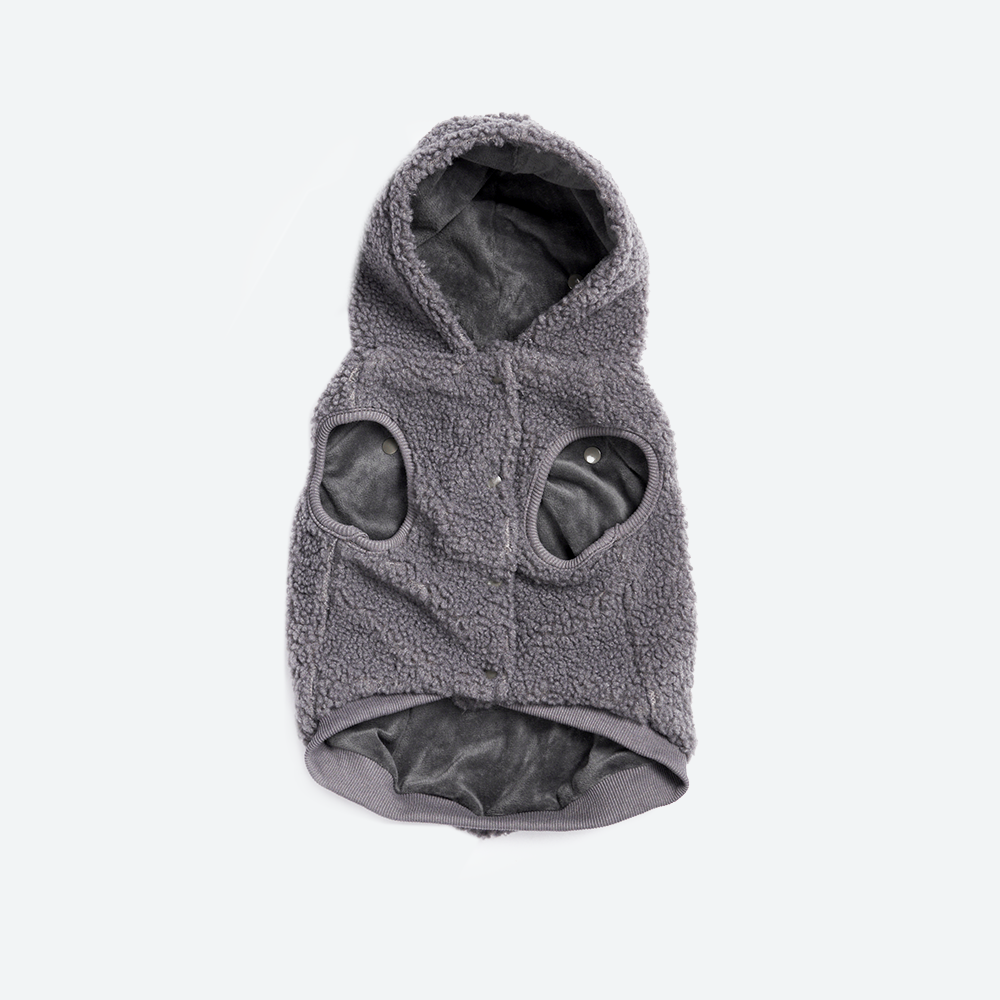 Teddy Sherpa Jacket - Grey - Image 8
