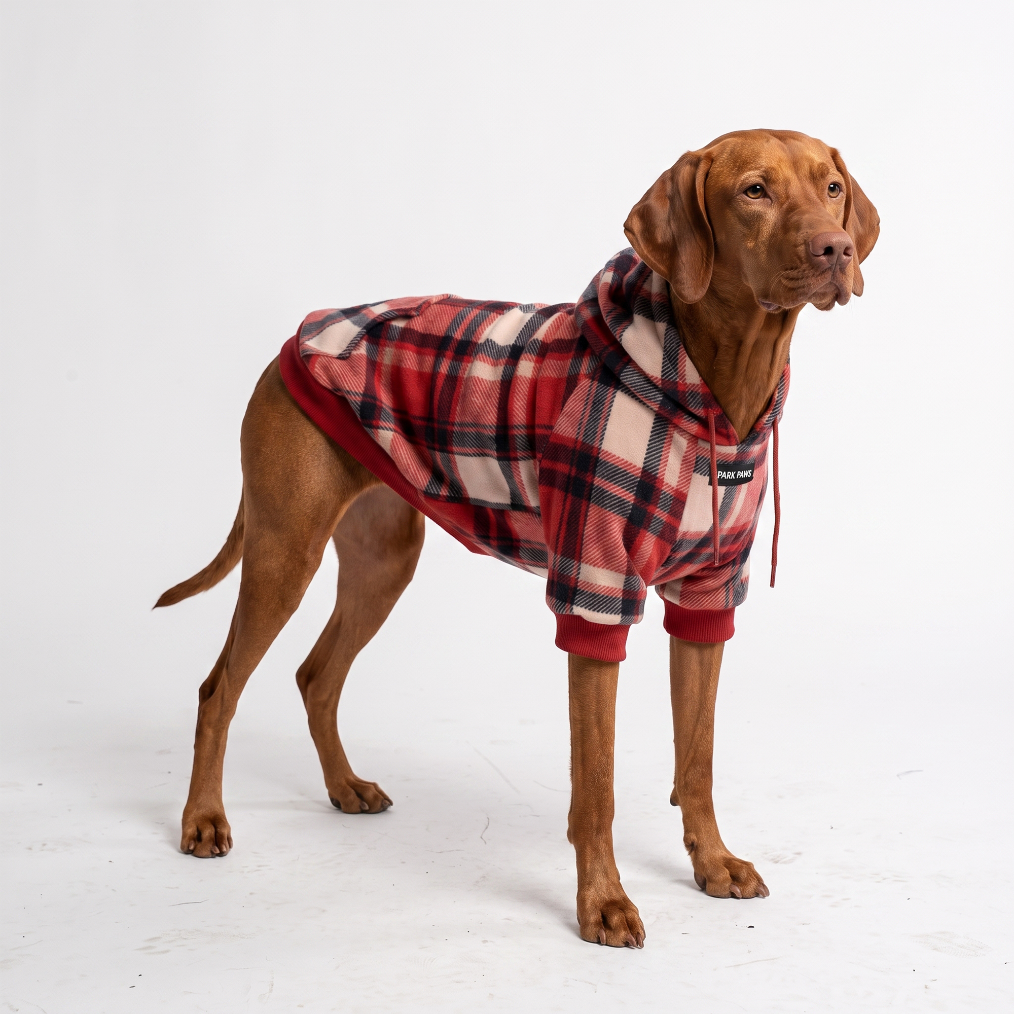 Red Plaid Dog Hoodie - Image 8