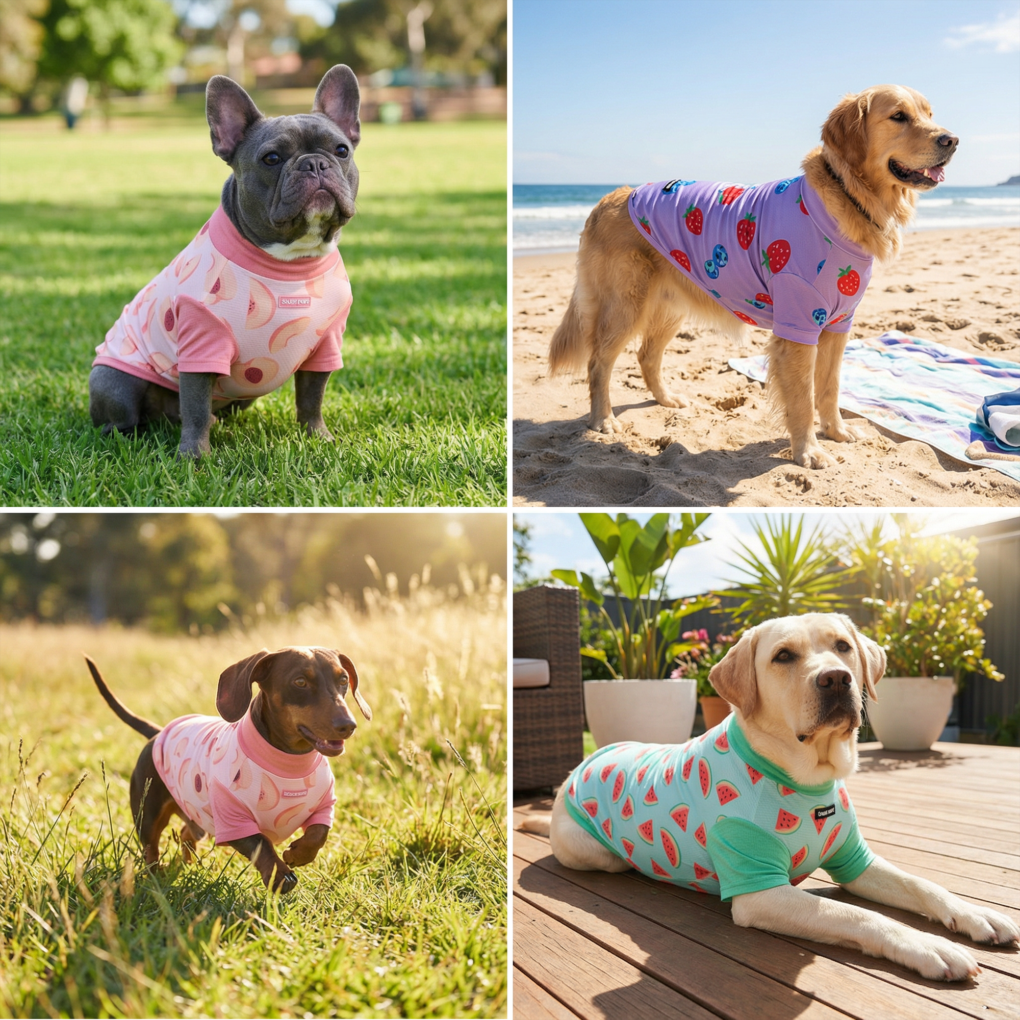 Sunblock Dog T-Shirt (3-pack) - Watermelon. Berries. Peaches - Image 9