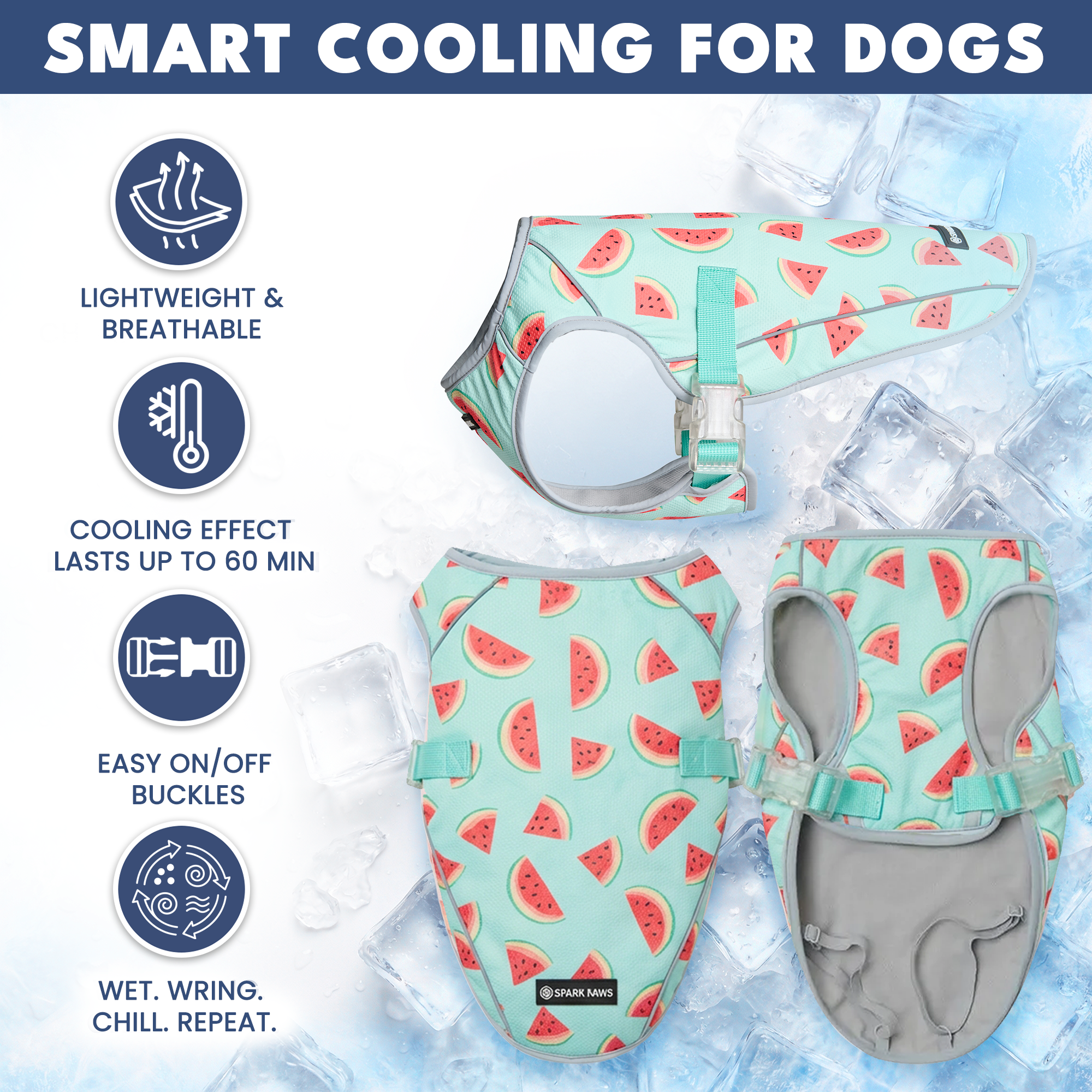 Dog Cooling Vest - Watermelon - Image 7
