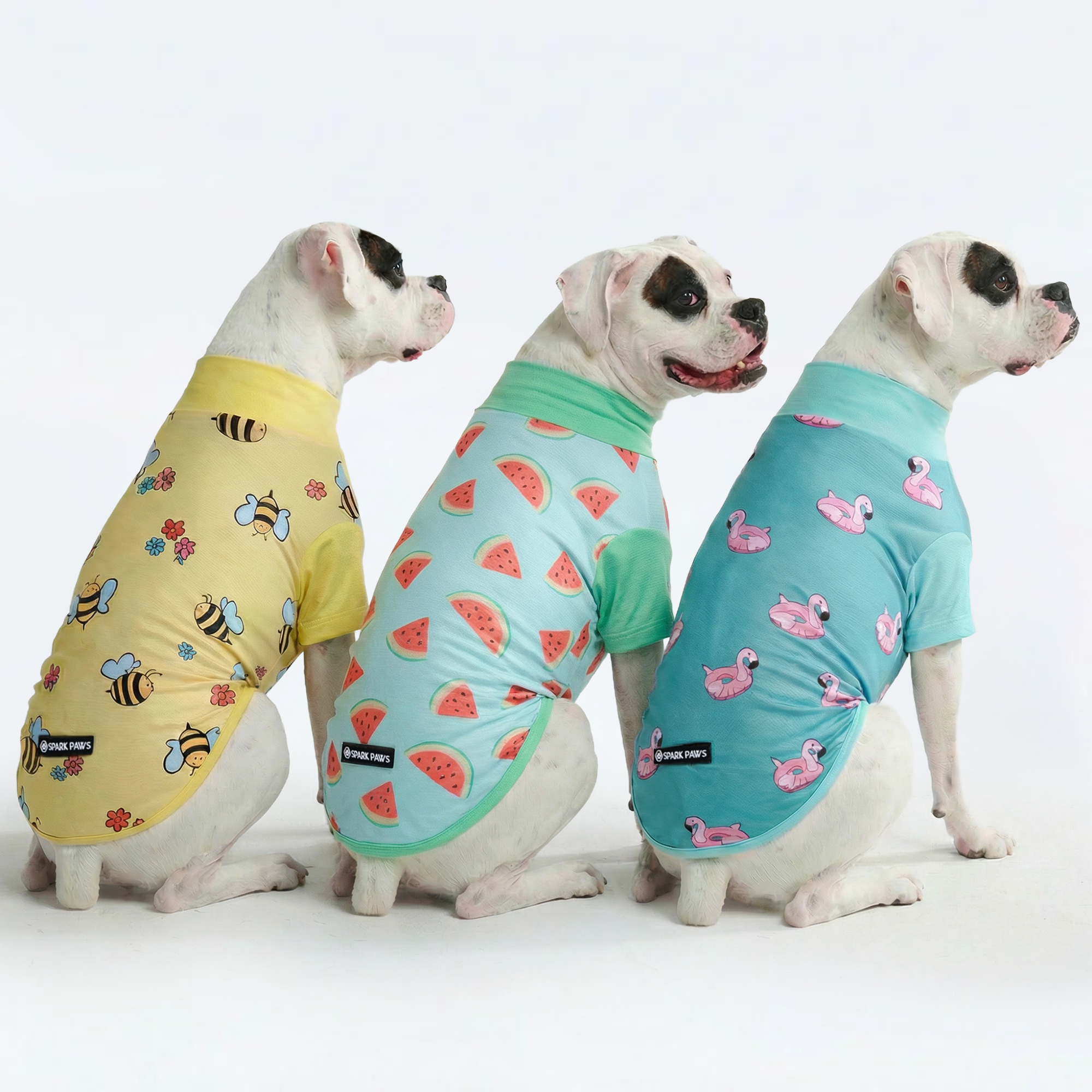 Sunblock Dog T-Shirt (3-pack) - Bees. Flamingo. Watermelon - Image 3