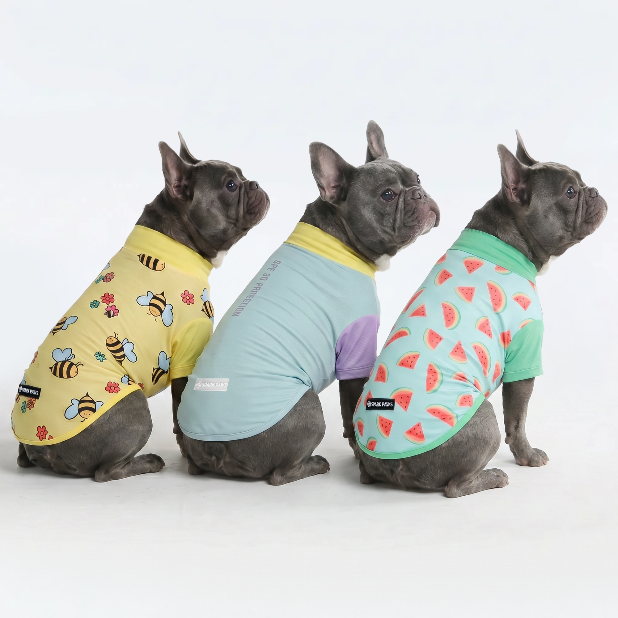 Sunblock Dog T-Shirt (3-pack) - Breeze. Bees. Watermelon - Image 3