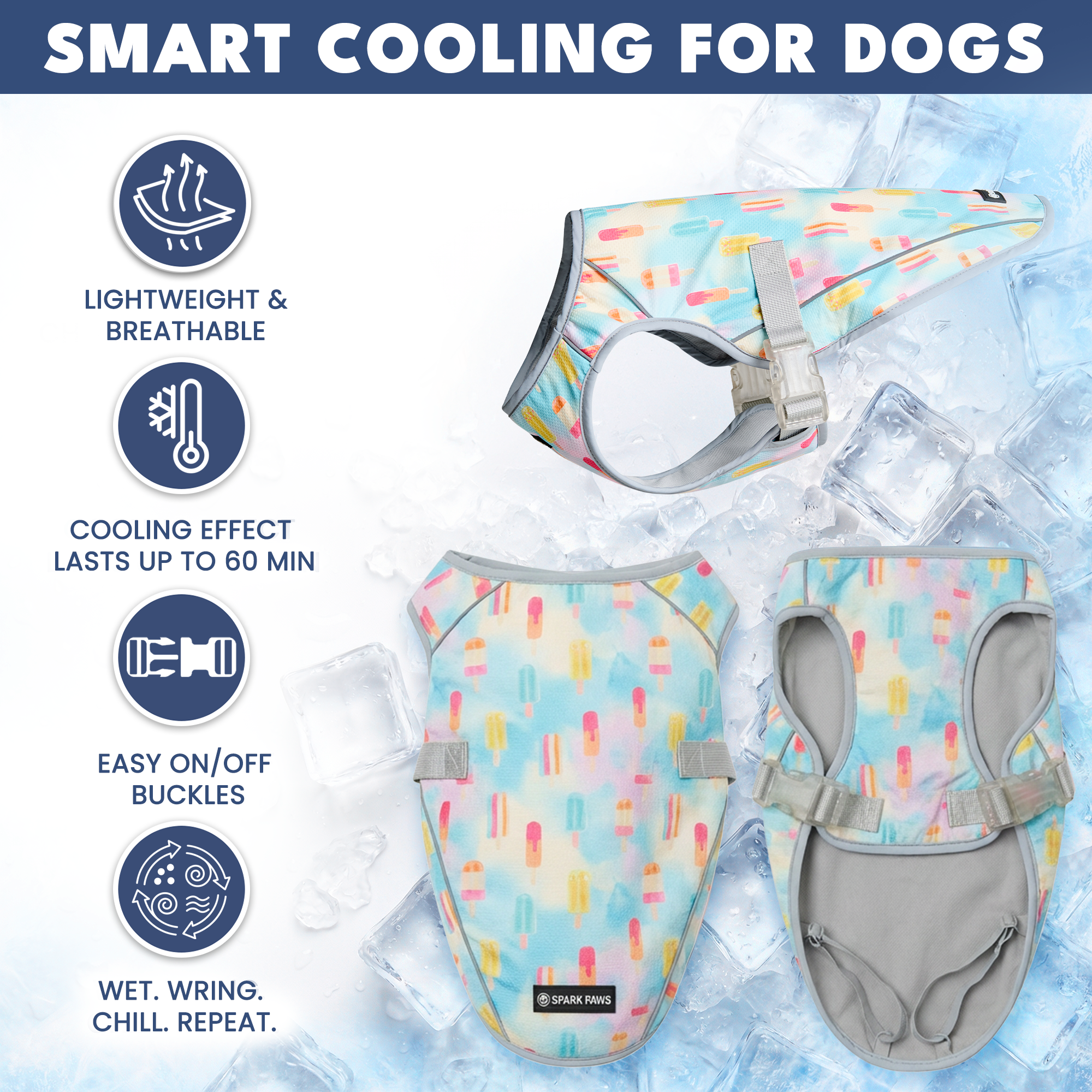 Dog Cooling Vest (2-pack) - Cherries & Popsicles - Image 4
