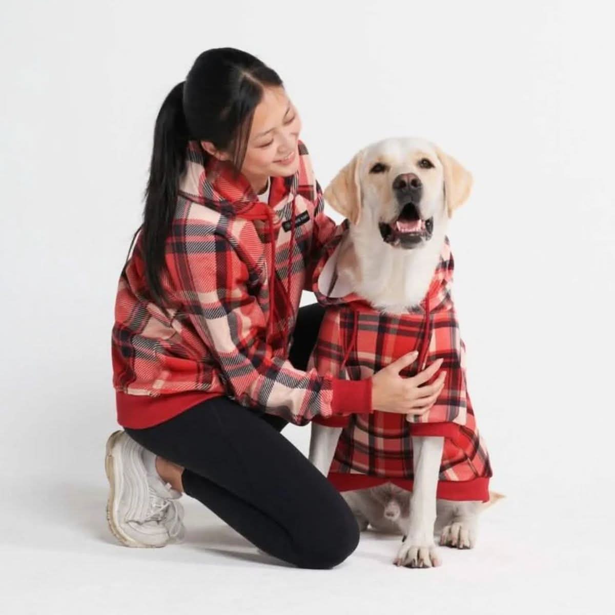 Red Plaid Dog Hoodie - Image 13