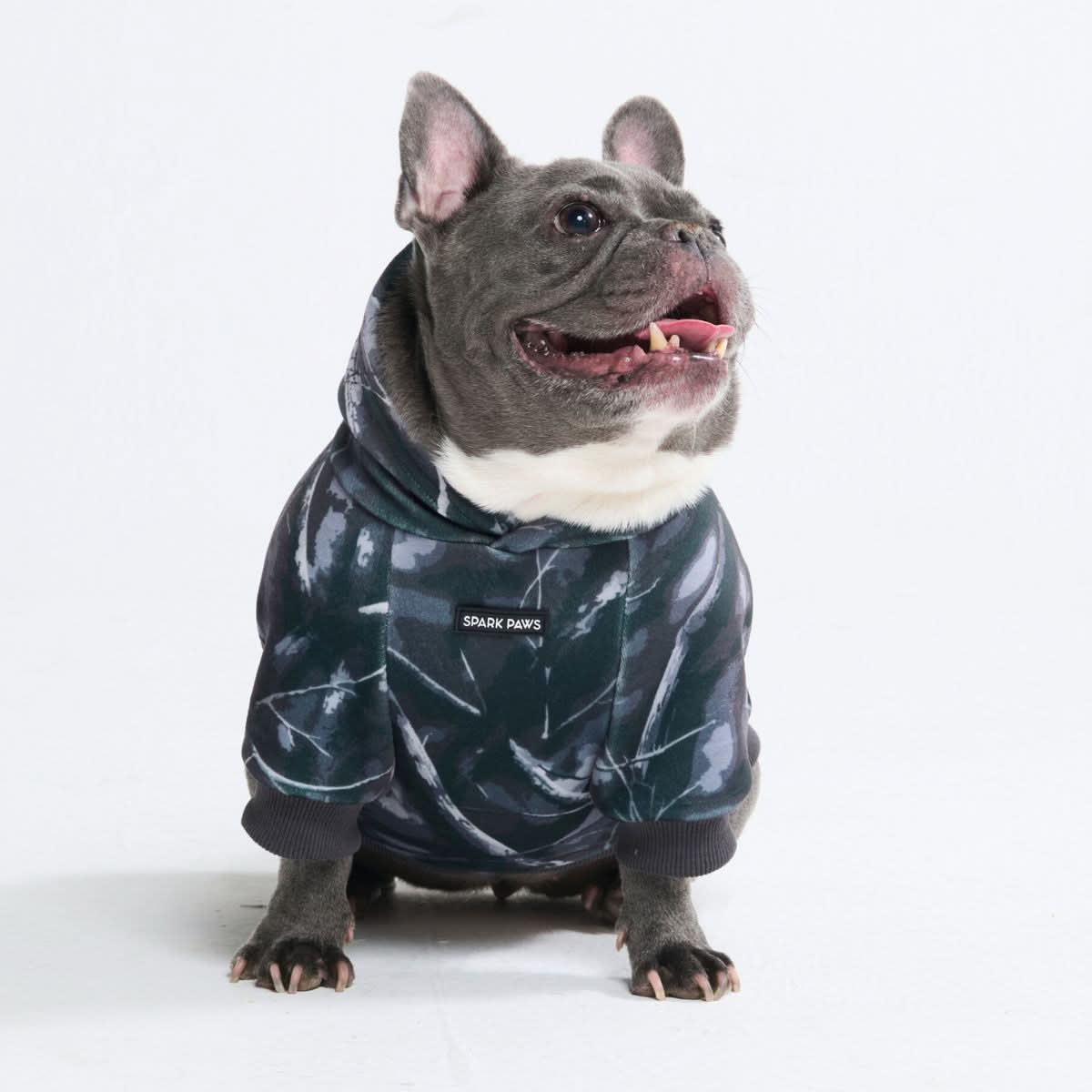 Concrete Wood Dog Hoodie - Asphalt - Image 3