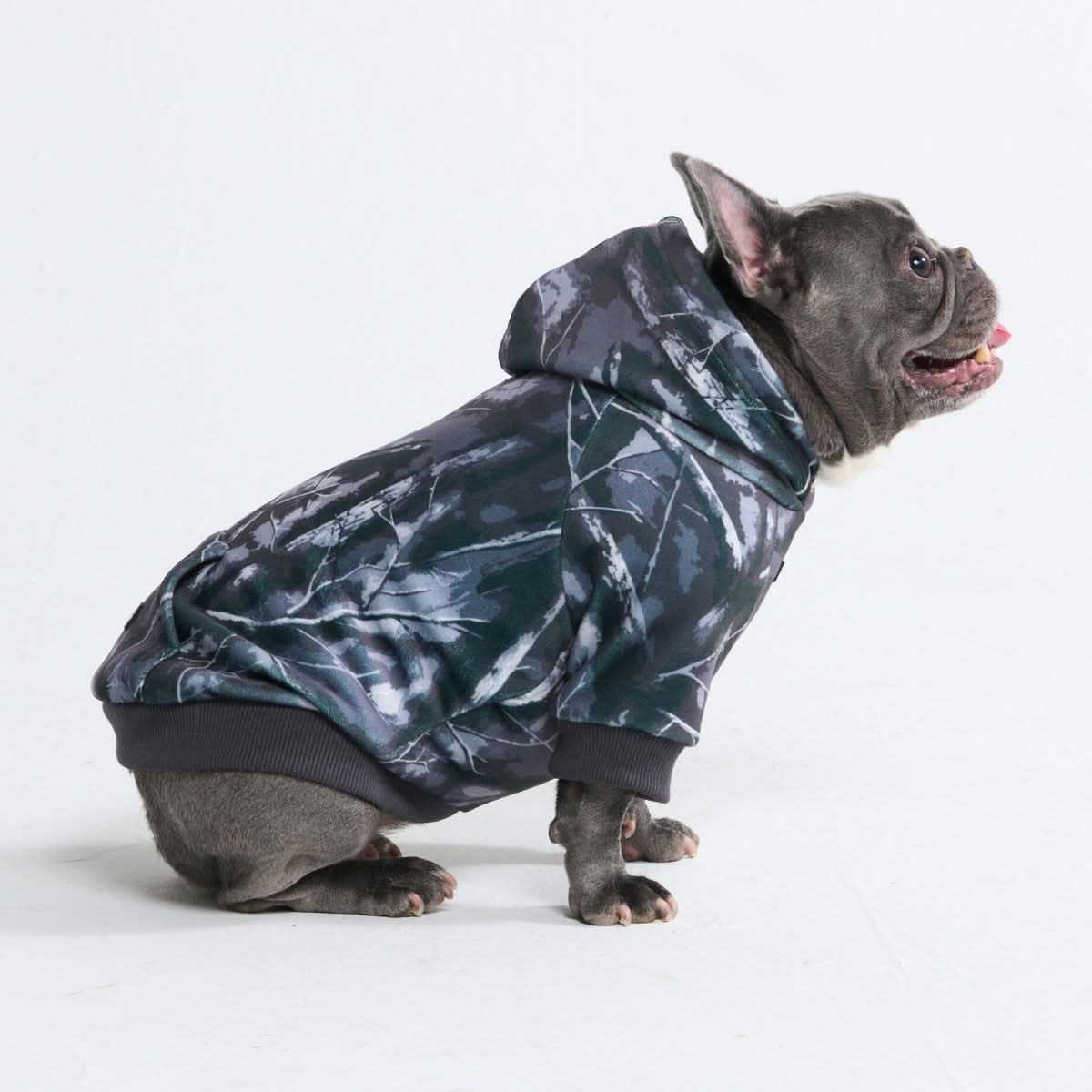 Concrete Wood Dog Hoodie - Asphalt - Image 4