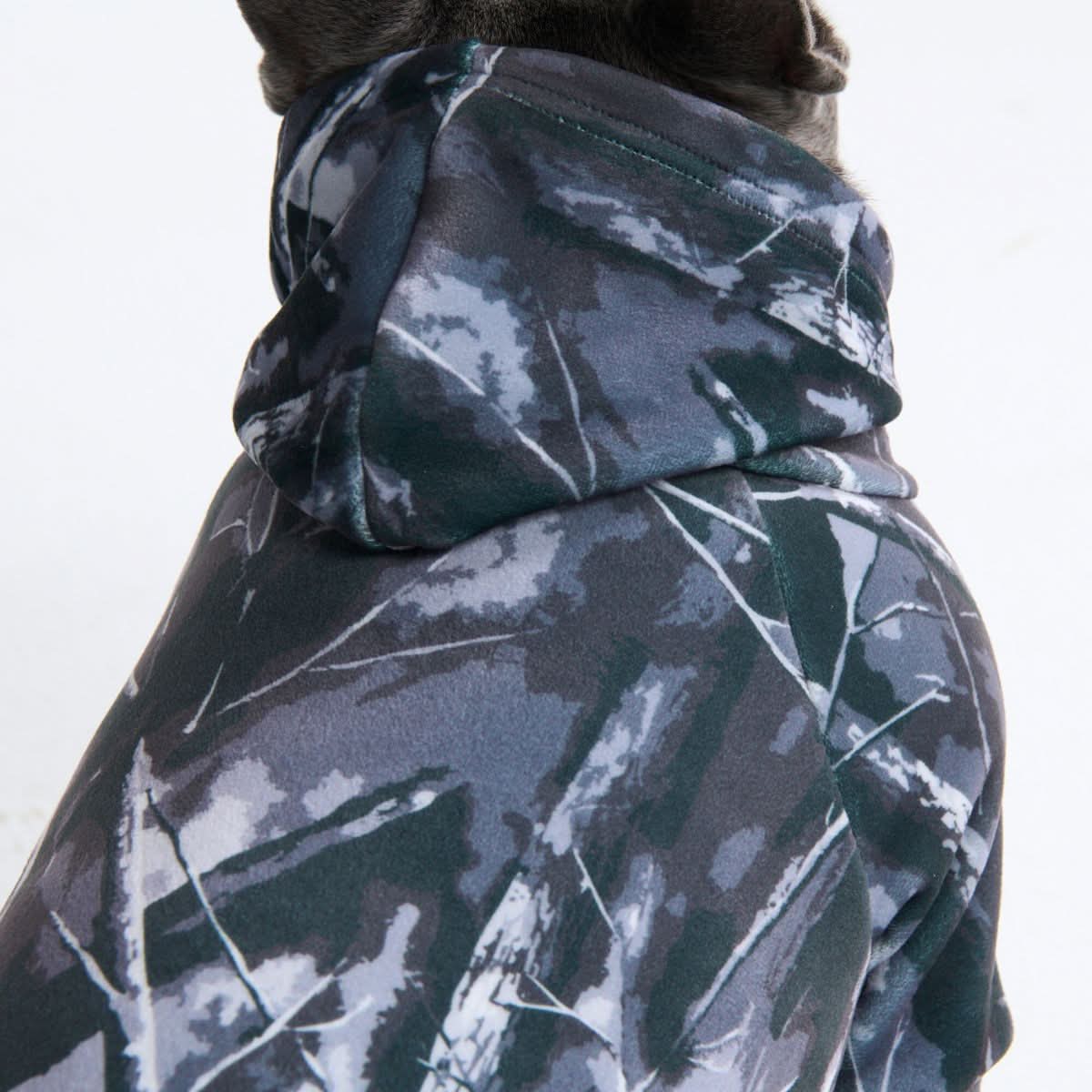 Concrete Wood Dog Hoodie - Asphalt - Image 5