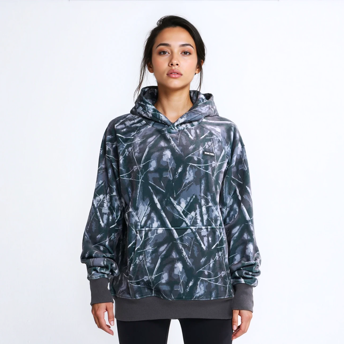 Concrete Wood Human Hoodie - Asphalt - Image 2