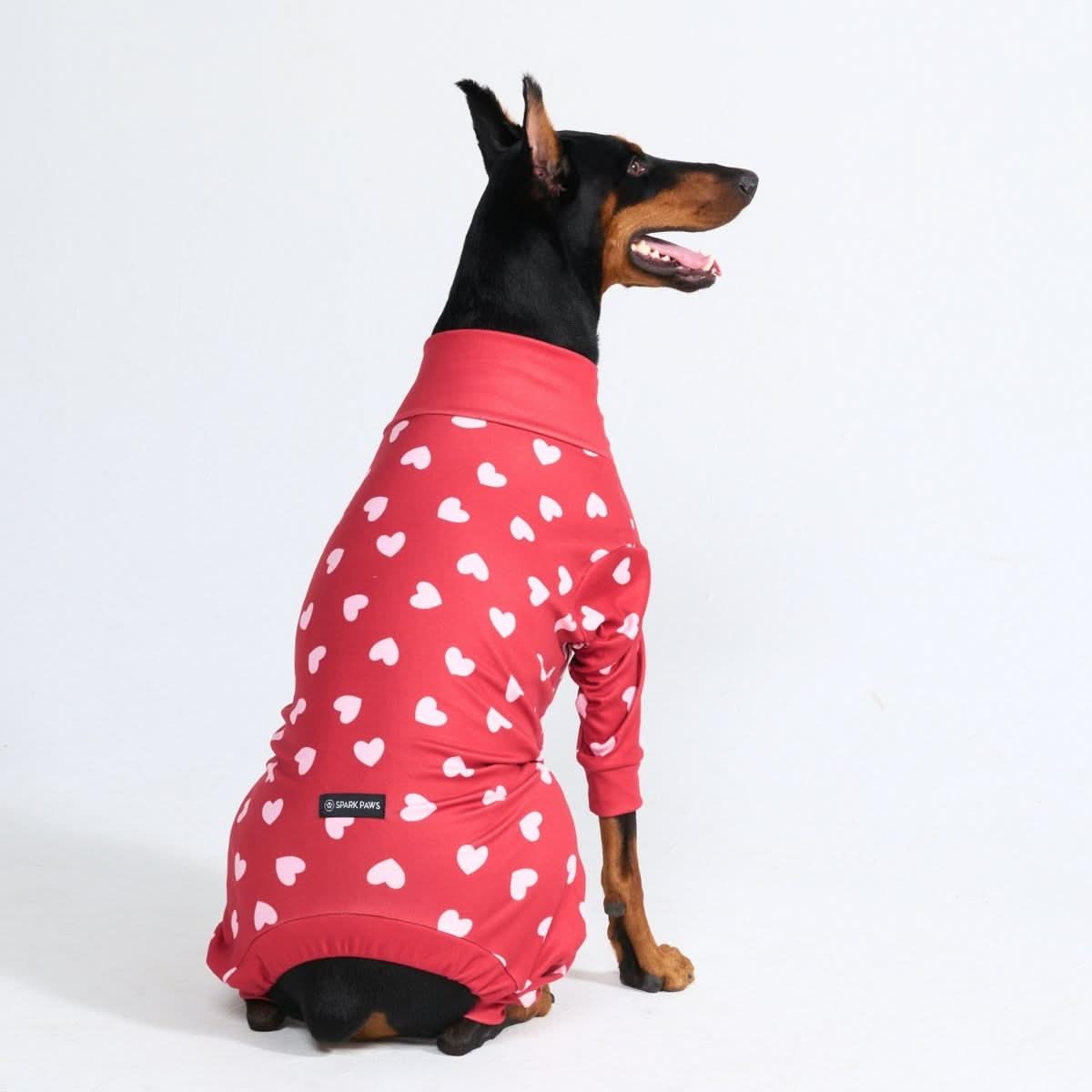 Dog Pajama - Red Hearts - Image 2