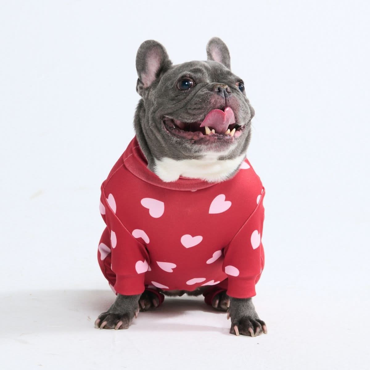Dog Pajama - Red Hearts - Image 4