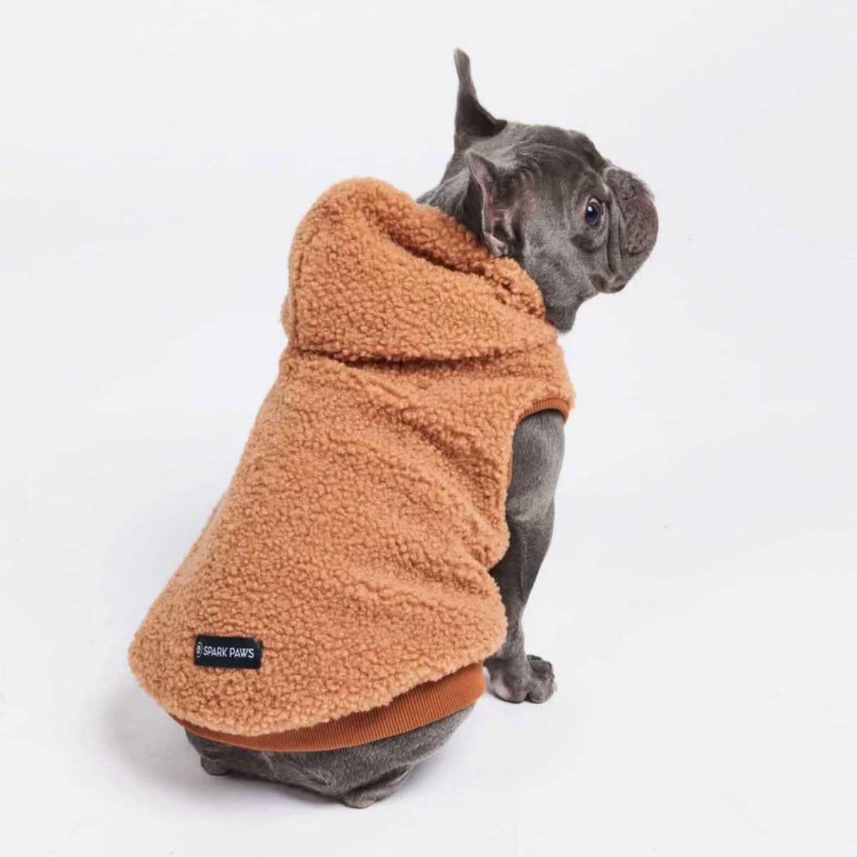 Teddy Sherpa Fleece Dog Jacket - Brown - Image 6