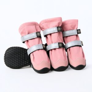 Dog Rainboots. Waterproof Dog Shoes - Pink