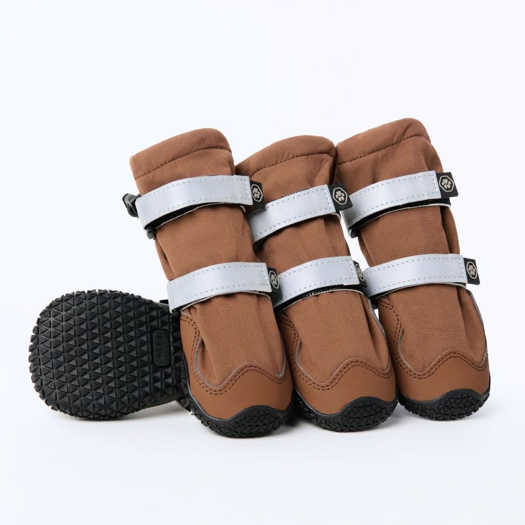 Dog Rainboots. Waterproof Dog Shoes - Brown
