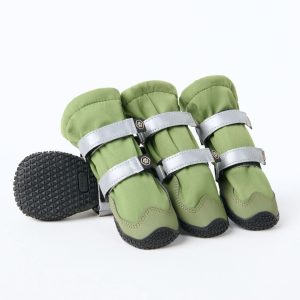 Dog Rainboots. Waterproof Dog Shoes - Green