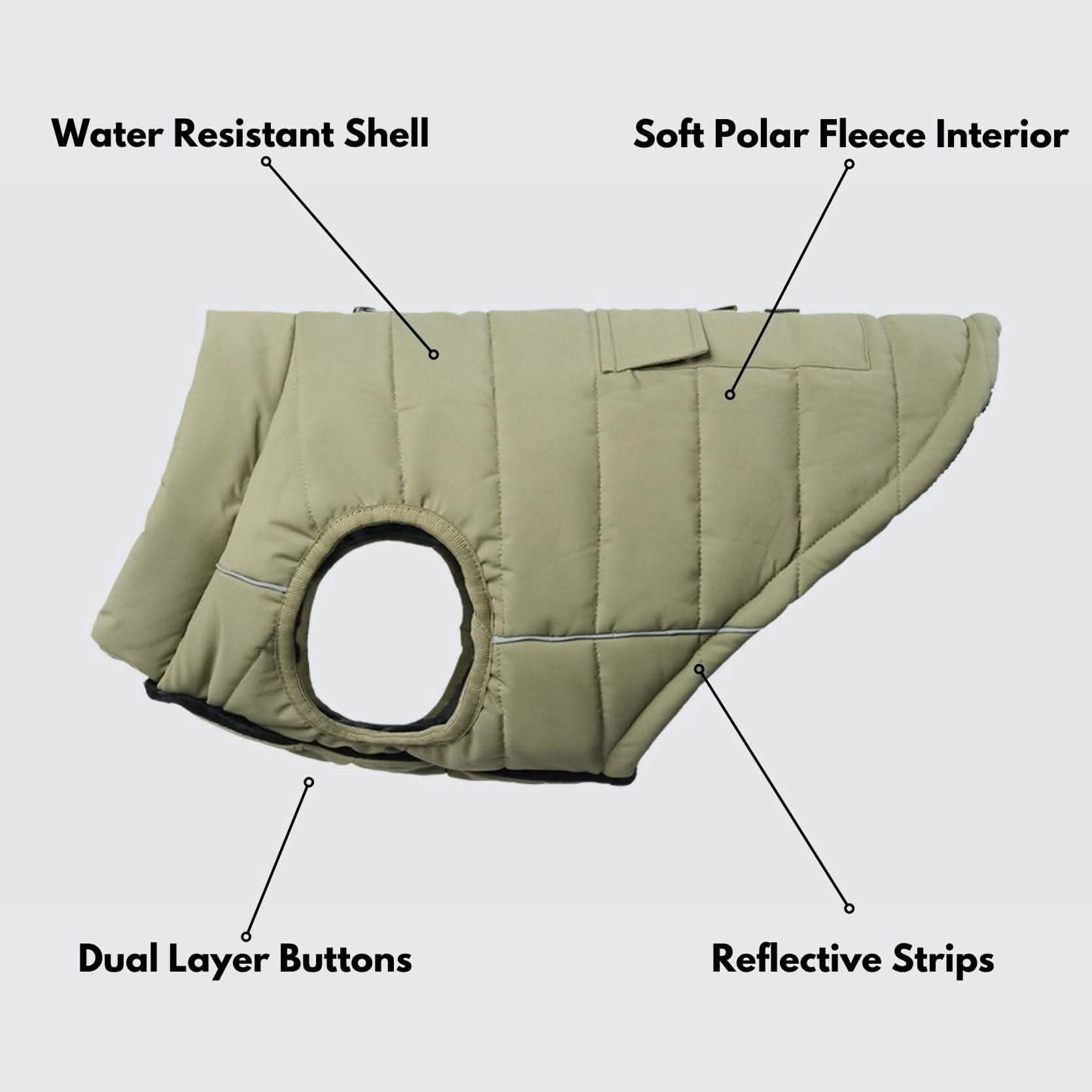 WarmShield Water-Resistant Jacket - Olive - Image 10