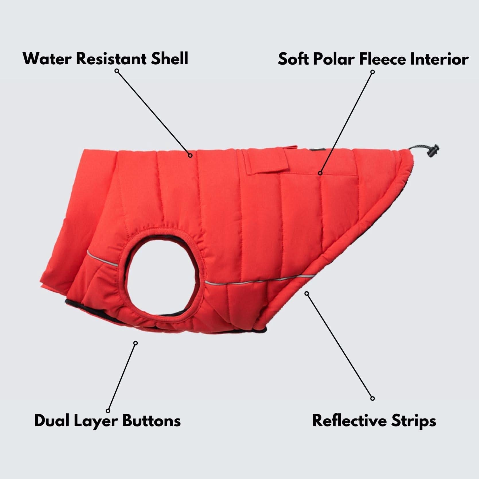 WarmShield Water-Resistant Jacket - Red - Image 9