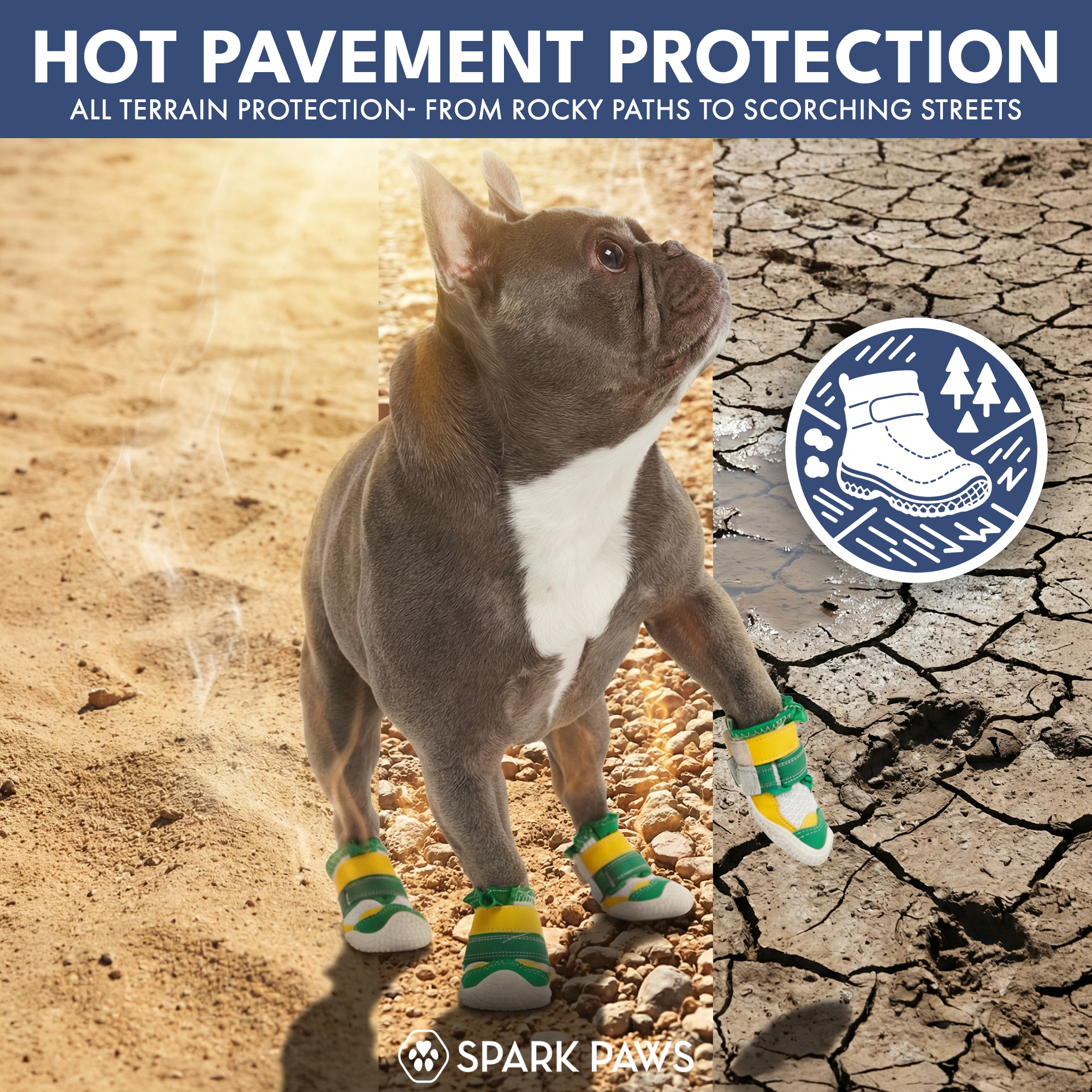 Hot Pavement Pawtector Dog Shoes - Green Yellow - Image 3