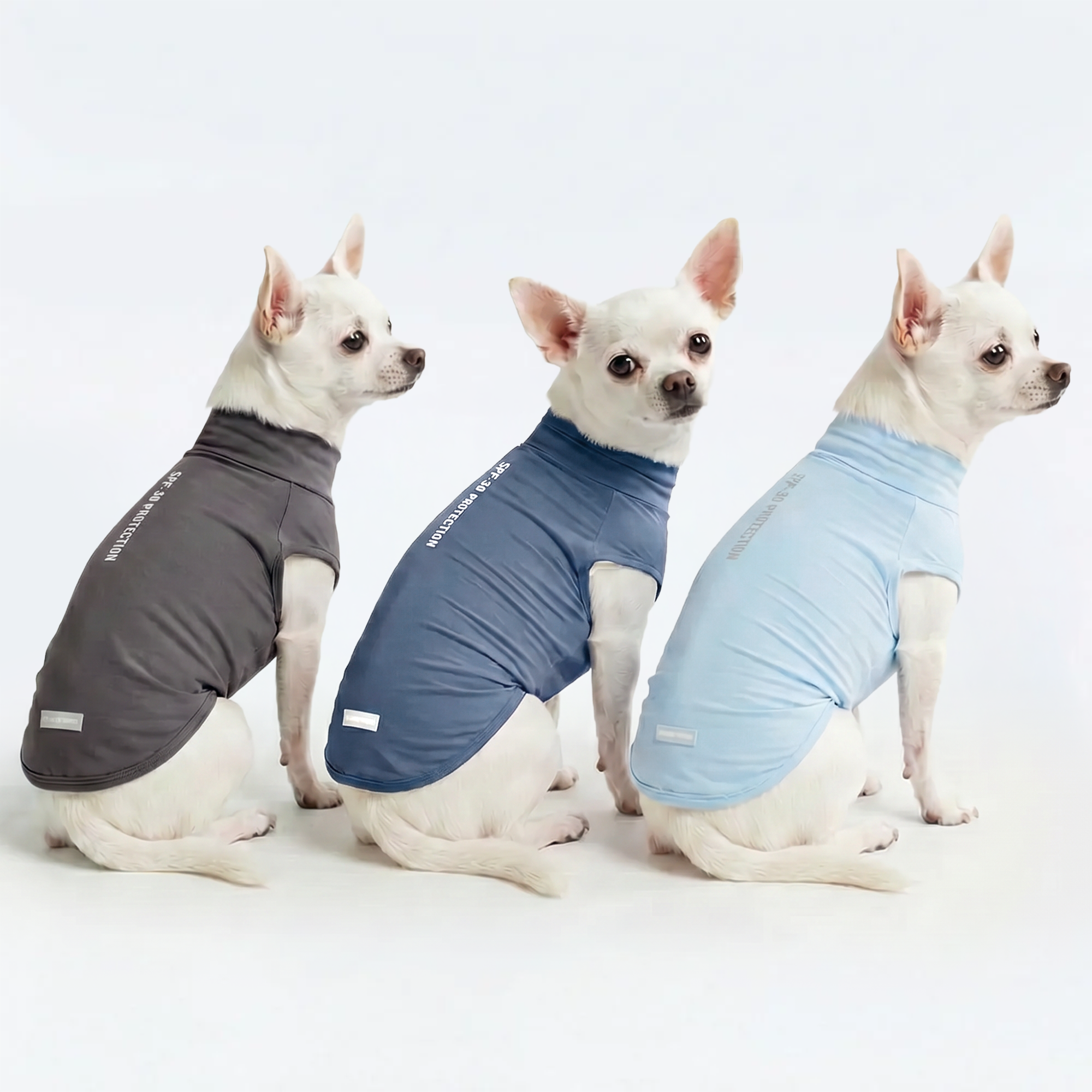 Sunblock Dog T-Shirt (3-pack) - Navy Blue. Dark Grey. Blue - Image 2
