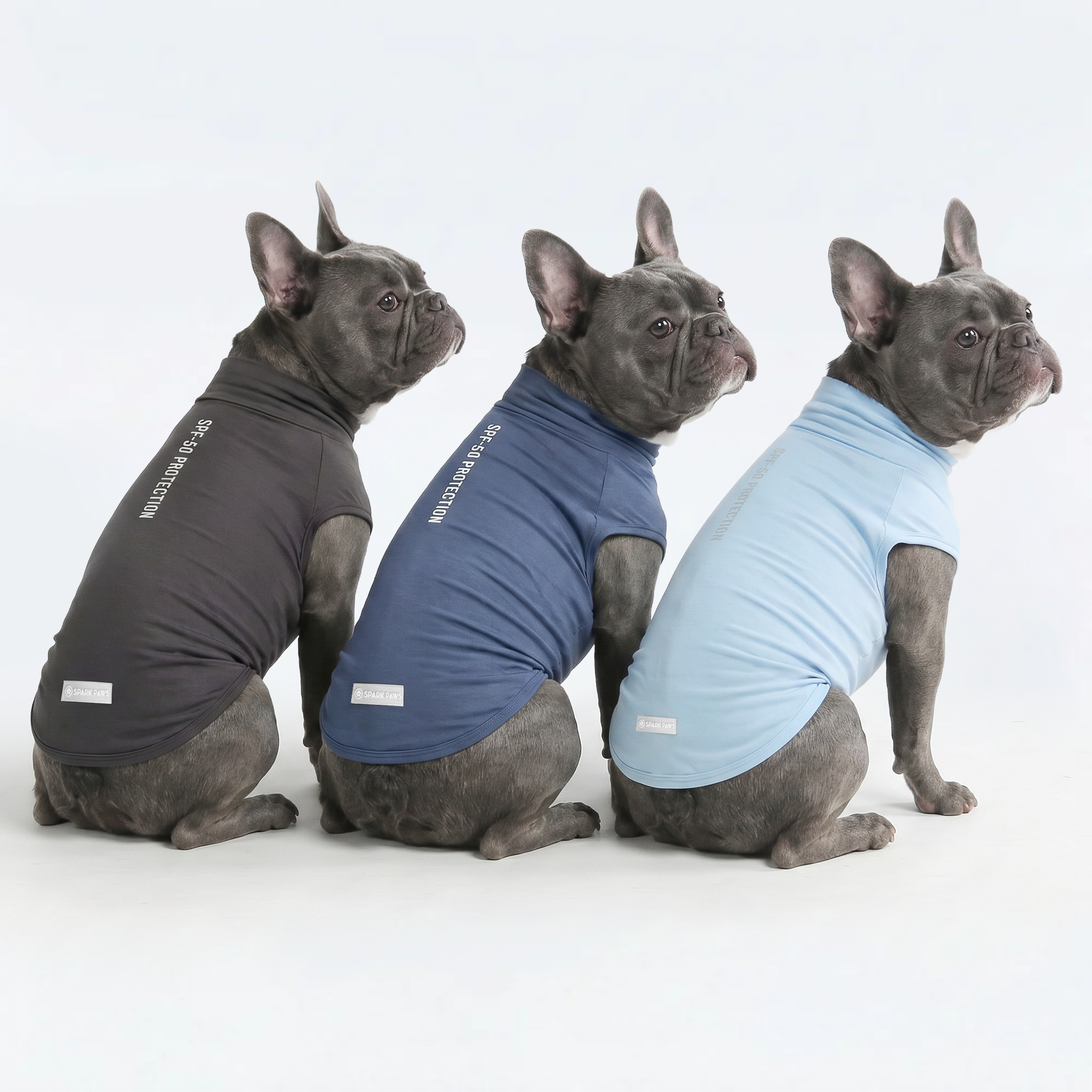 Sunblock Dog T-Shirt (3-pack) - Navy Blue. Dark Grey. Blue - Image 3