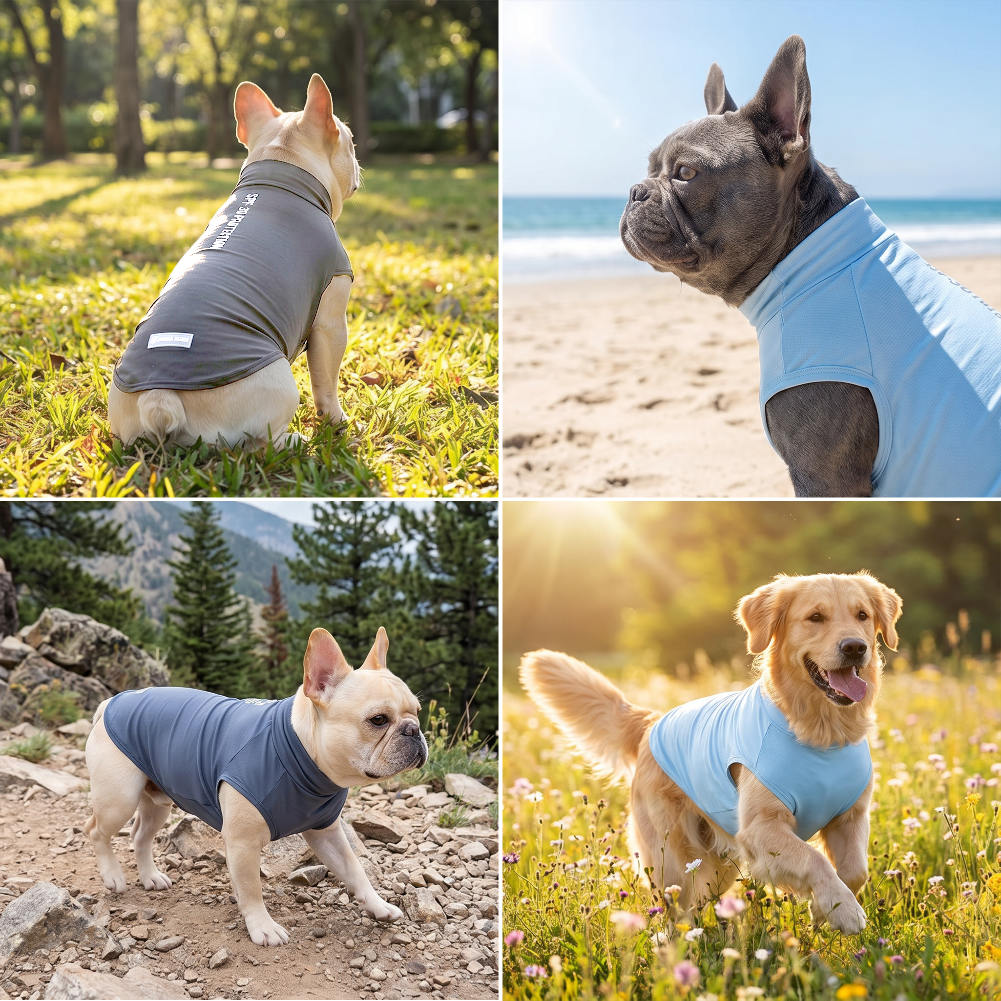 Sunblock Dog T-Shirt (3-pack) - Navy Blue. Dark Grey. Blue - Image 9