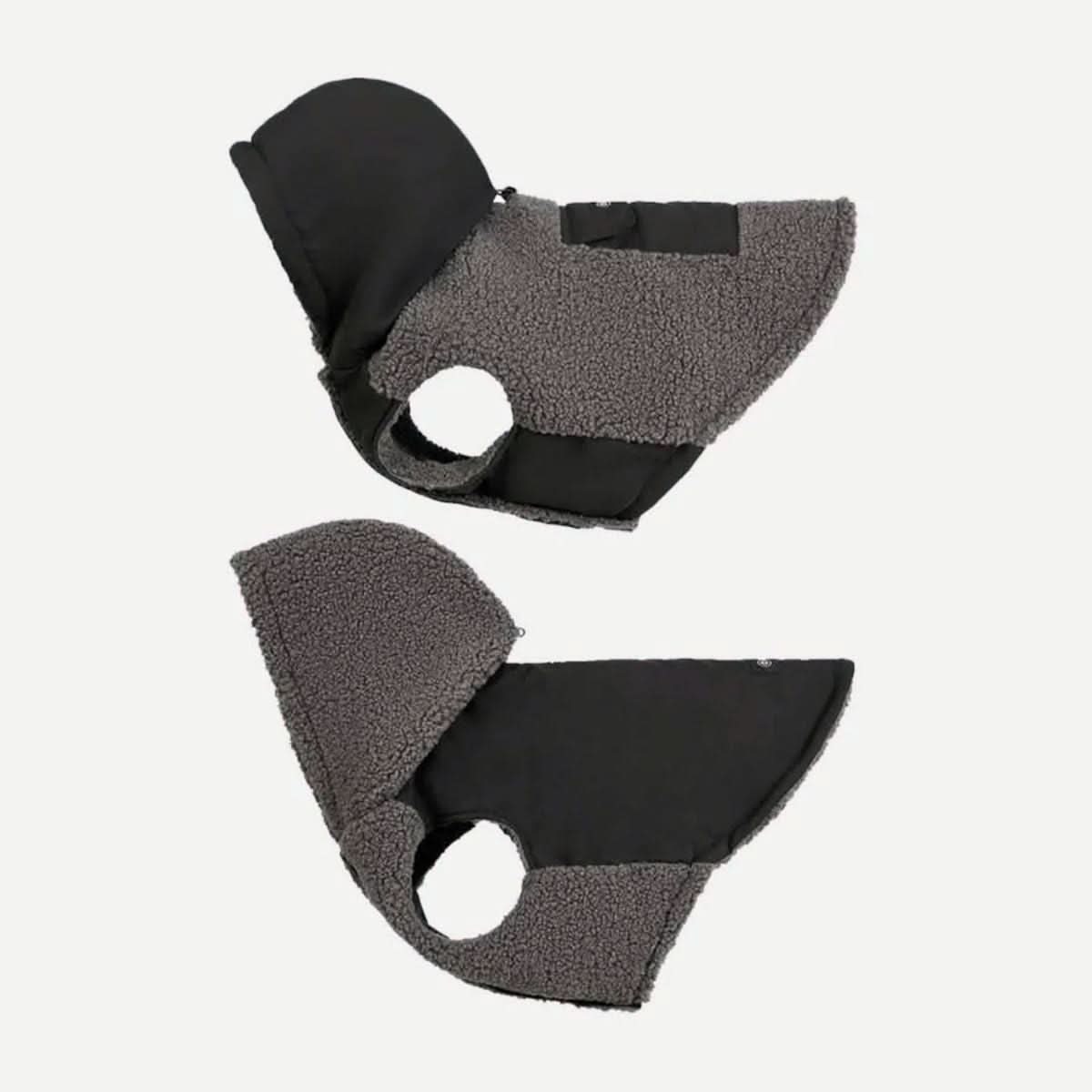 Reversible Sherpa Jacket - Grey and Black - Image 8