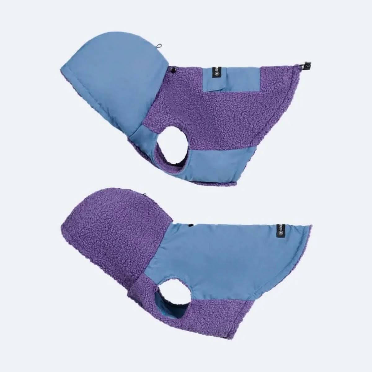 Reversible Sherpa Jacket - Purple and Blue - Image 9