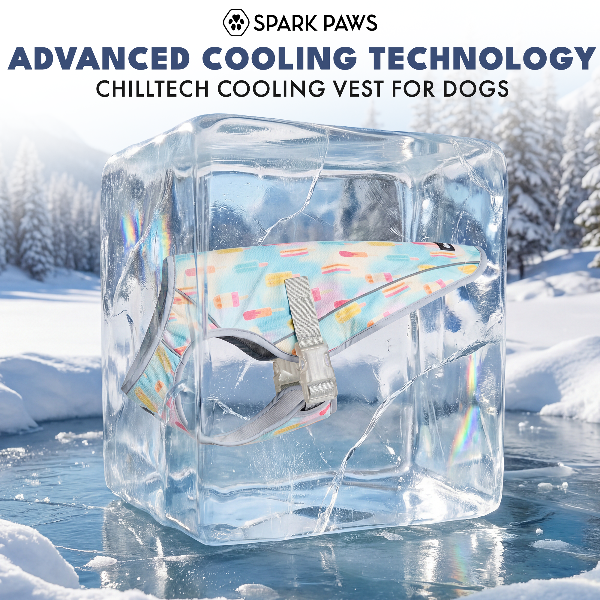 Dog Cooling Vest (2-pack) - Popsicles & Watermelon - Image 8