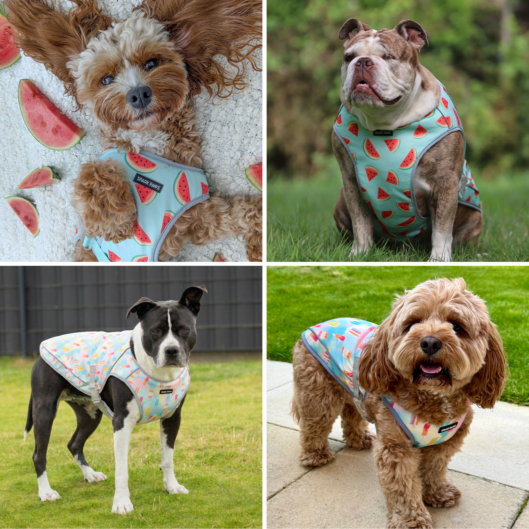 Dog Cooling Vest (2-pack) - Popsicles & Watermelon - Image 6