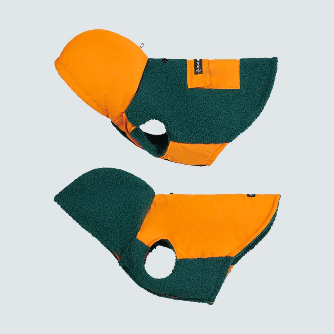 Reversible Jacket - Green and Orange - Image 11